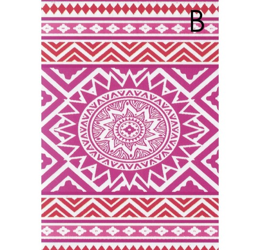 Tartan towel pareo with knotted fringes 2