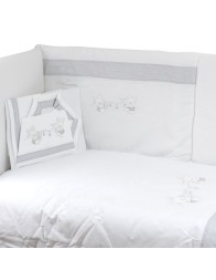 Duvet cover + cot bumper + cot bed sheets art. BAby Bunnies