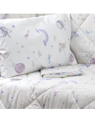 Quilt with cot bumper art. Bollicine - apricot