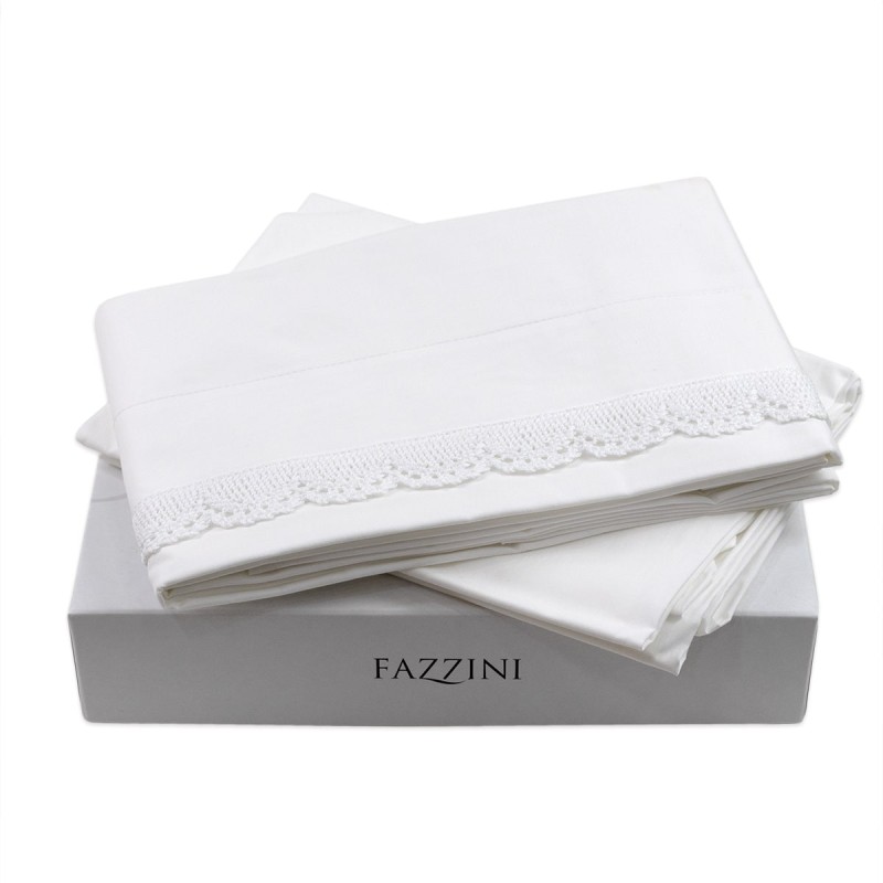 Nuvola - pure linen with lace parure bed sheet