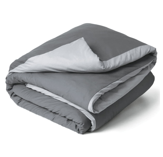 Pure Cotton Duvet Cover Set in Various Sizes – Bicolore –... 2