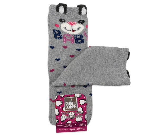 Baby socks in winter cotton art. Penguin 2