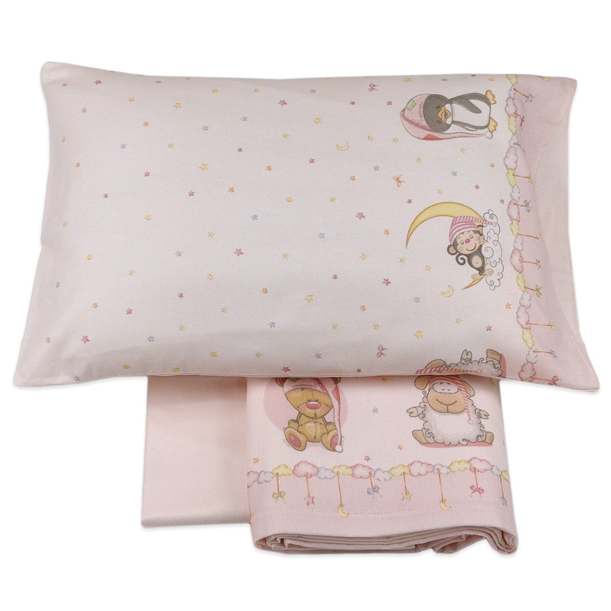 flannelette cot sheet set