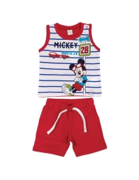 Pigiamino corto neonato Disney Topolino con canottiera e pantaloncino