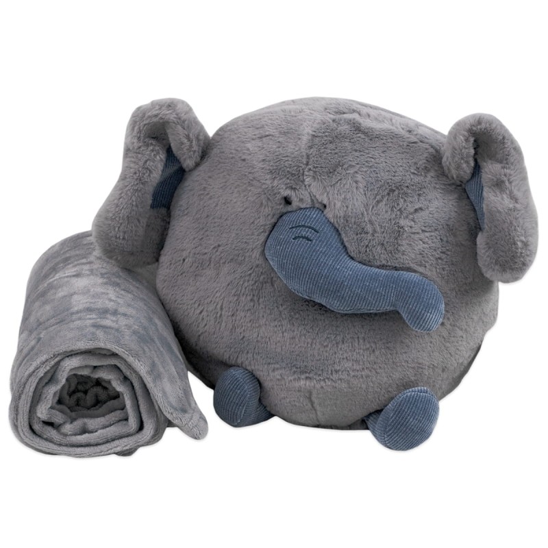 Bau Bau - set peluches with fleece blanket 100x130 cm