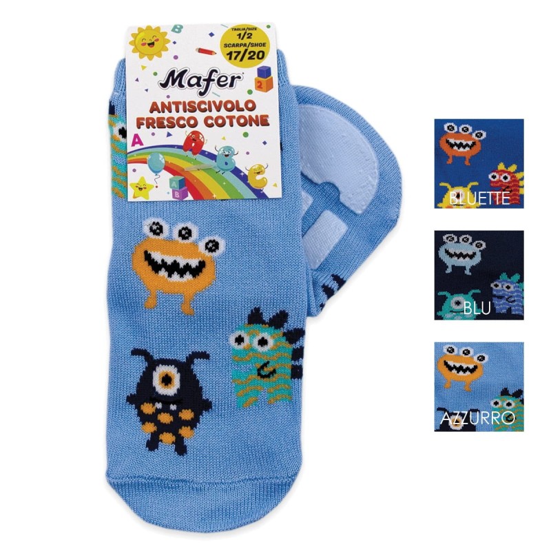 Little Monsters - Baby socks cotton no-slip