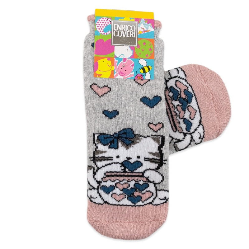 Baby socks in winter cotton art. Sweet