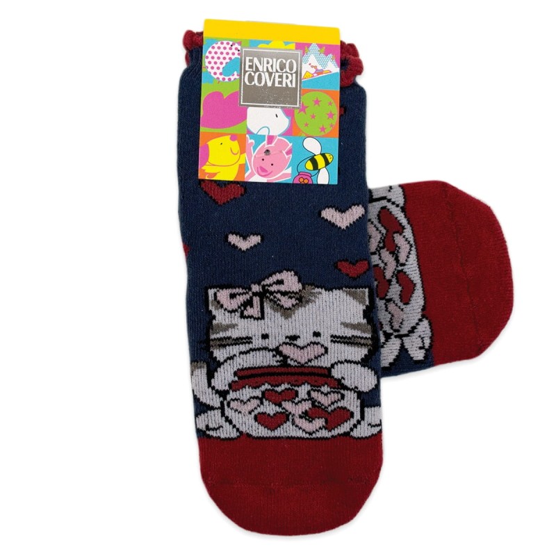 Baby socks in winter cotton art. Sweet