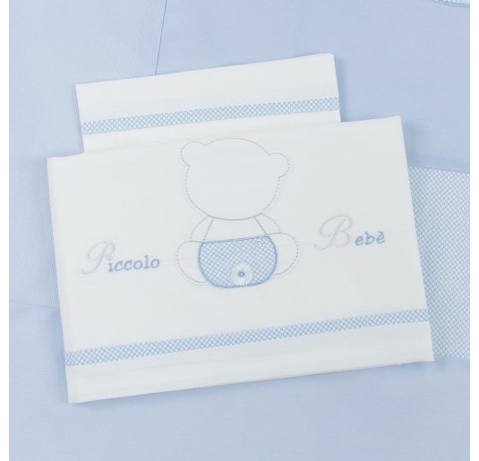 Orsetto SKY -  coordinato ricamato culletta e carrozzina 2