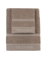 Trussardi Ribbon 1+1 sponge towel set with Logo