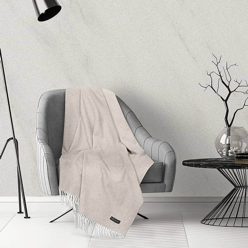Club - Plaid in caldo cotone con frange 130x170 cm