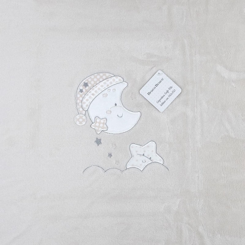 Moon and Star - soft pile blanket for cot KL4126