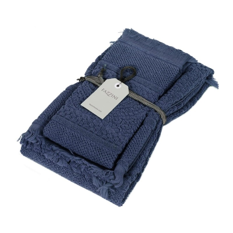 Losanghe - Towel set 1 + 1 Fazzini in Terry cotton 550 gr/mq