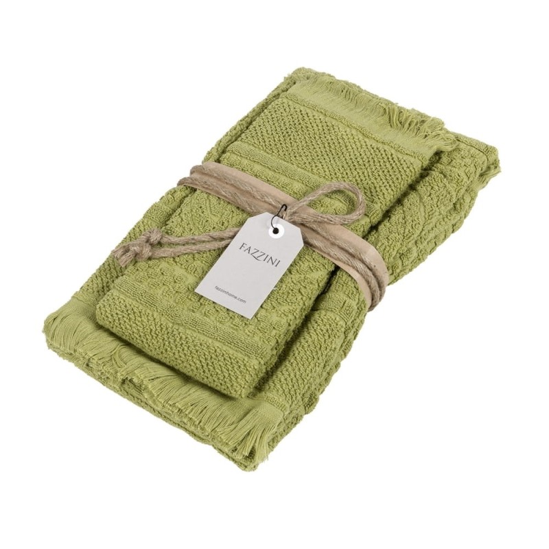 Losanghe - Towel set 1 + 1 Fazzini in Terry cotton 550 gr/mq