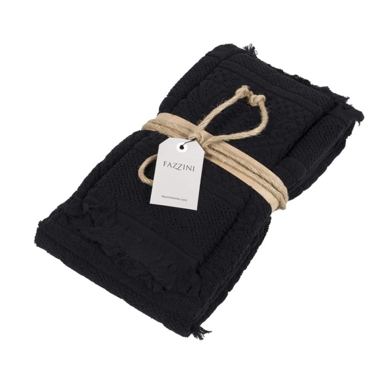 Losanghe - Towel set 1 + 1 Fazzini in Terry cotton 550 gr/mq