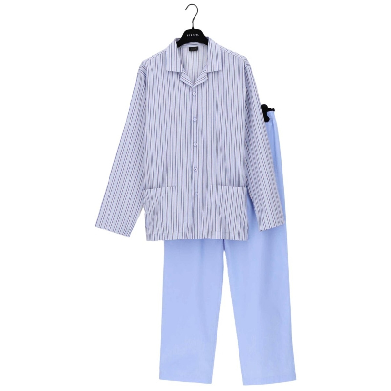 Pigiama aperto avanti Perofil cotone popeline art. 92037