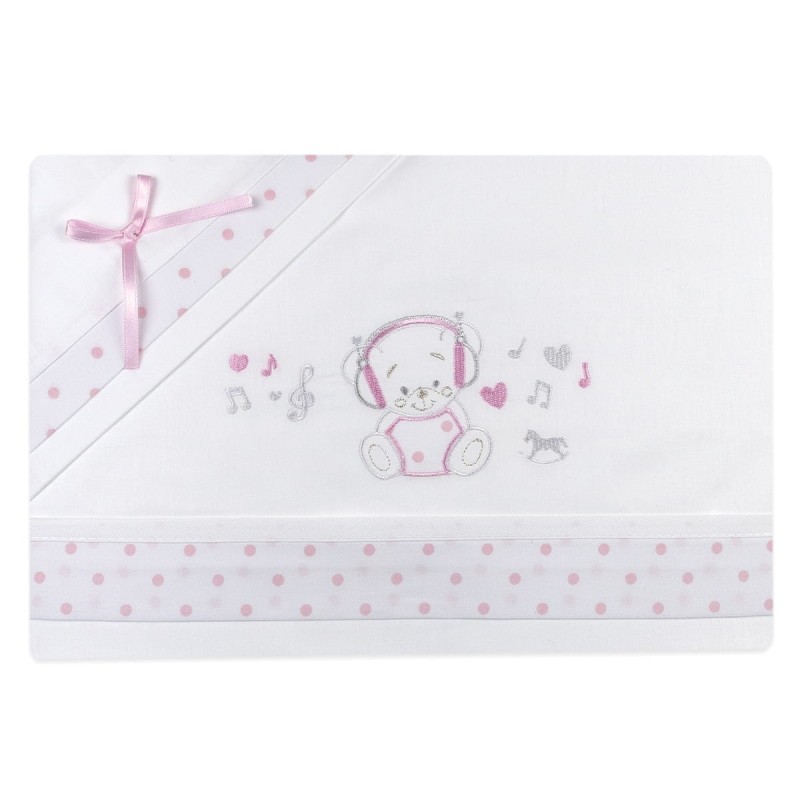 Music Bear - Cradle sheet set Mio Piccolo art. LC826RR