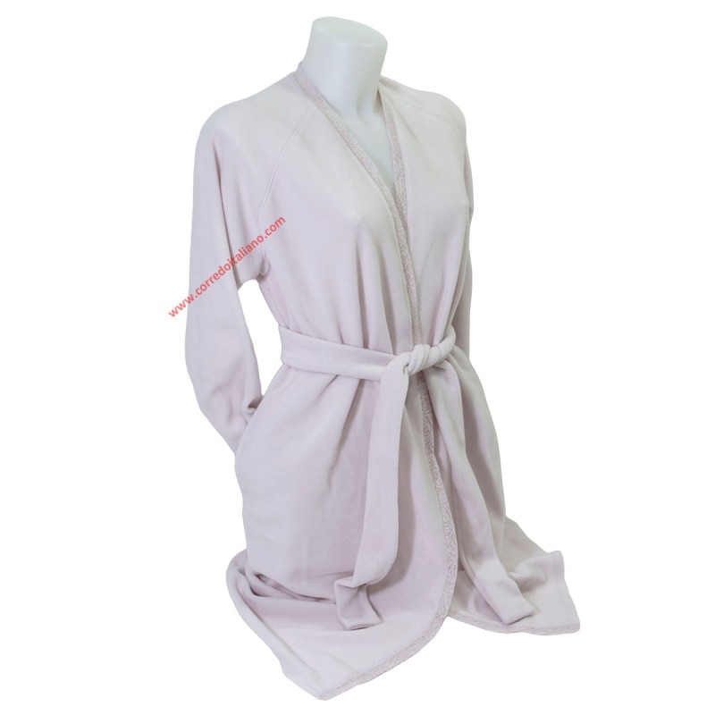 Eva - dressing gown with lace