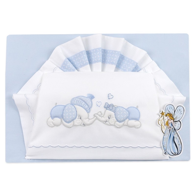 Elephants - cradle and pram bed sheets La Fatina 03200AZ