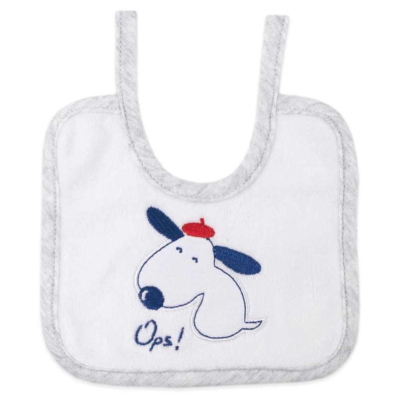 Bib in chenille embroidered by Ellepi AD9682A