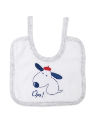 Bib in chenille embroidered by Ellepi AD9682A