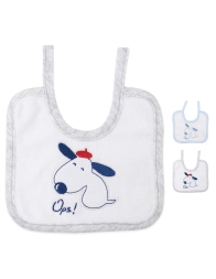 Bib in chenille embroidered by Ellepi AD9682A