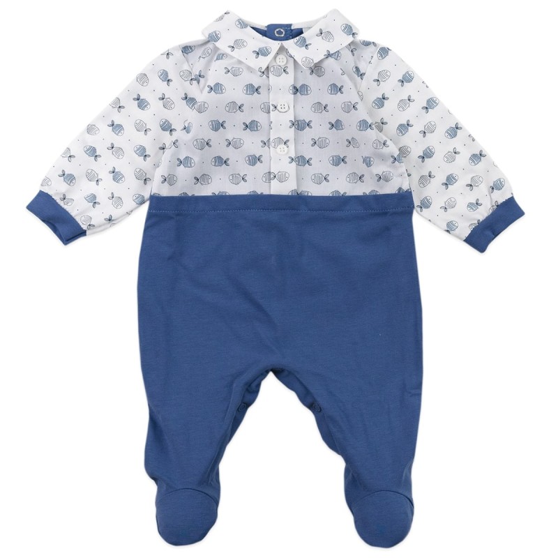 Newborn jumpsuit in jersey cotton by Le Chicche TU1750