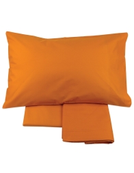 Monocolore - set lenzuola cotone Corredo Italiano® - Arancione