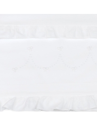 Lenzuolino ricamato a mano culla carrozzina art. LC45343B