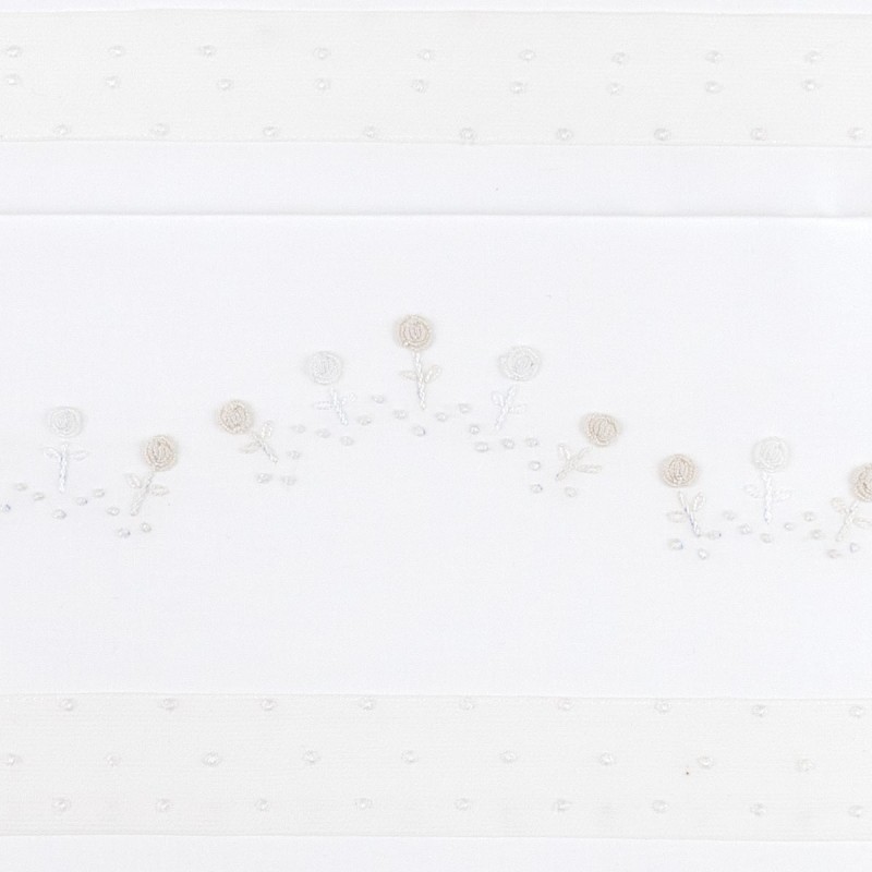 Cradle sheet set embroidered by hand LC45095PA Cradle sheet set embroidered by hand LC45095PA