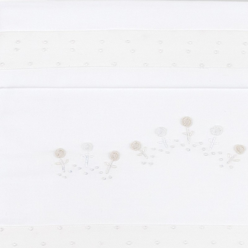 Cradle sheet set embroidered by hand LC45095PA Cradle sheet set embroidered by hand LC45095PA
