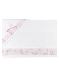 Set lenzuola culletta carrozzina ricamabile art. CI130A01R