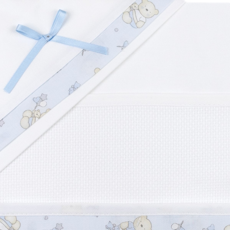 Set lenzuola culletta carrozzina ricamabile art. CI130A01AZ