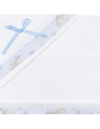 Set lenzuola culletta carrozzina ricamabile art. CI130A01AZ