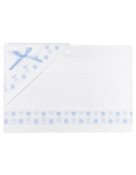 Set lenzuola per culla e carrozzina ricamabile art. CI1305PQKAZ