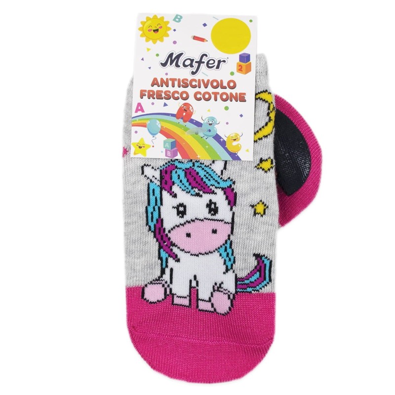 Calzini antiscivolo fresco cotone Unicorno Baby