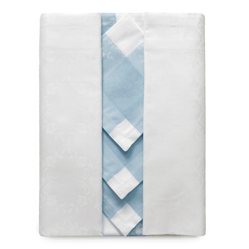 Palermo - tablecoth with napkins damask cotton x12