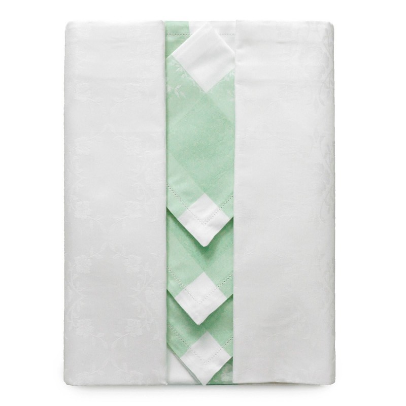 Palermo - tablecoth with napkins damask cotton x12