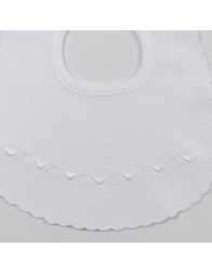 Bib piquet cotton hand embroidered art. BAVP20BNC