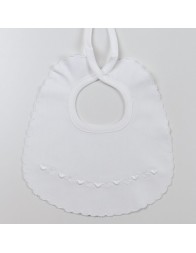 Bib piquet cotton hand embroidered art. BAVP20BNC