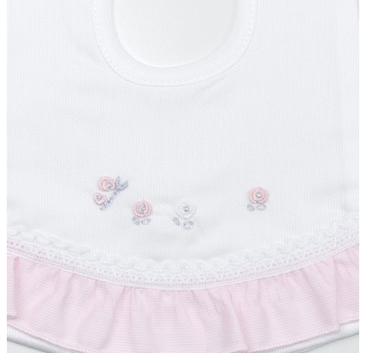 Bib piquet cotton hand embroidered art. BAVP02BR 2