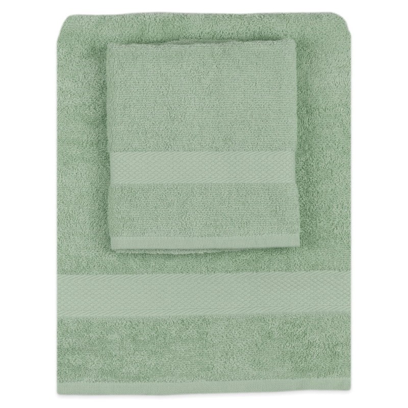 Monocolor Sponge - Towel set with guest in sponge 420 gr / sqm