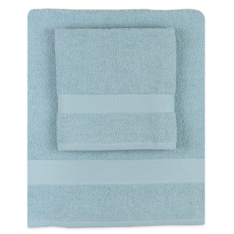 Monocolor Sponge - Towel set with guest in sponge 420 gr / sqm