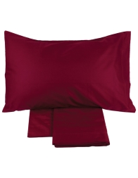 Monocolore - set lenzuola cotone Corredo Italiano® - Bordeaux