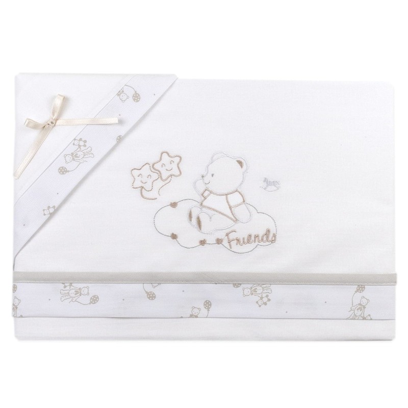 Bear with stars - Maxi cradle sheet set next to me NXT852PA