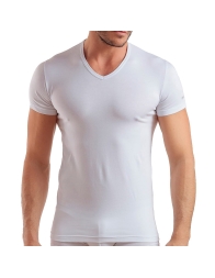 3-Pack of T-shirts bielastic cotton V-neck by Enrico Coveri  ET1001