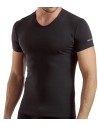 Pack of 3 Enrico Coveri ET1001 bielastic cotton V neck T-shirts