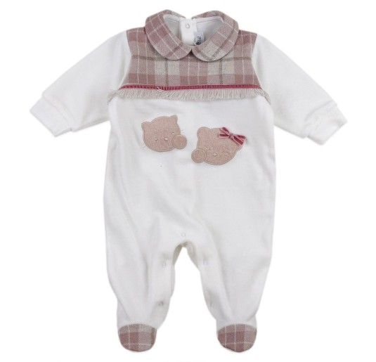 Coordinated 6 pieces newborn chenille layette Teneri & Belli T102 2