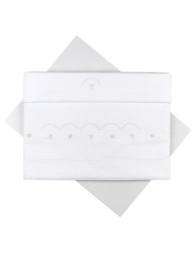 Cradle sheet set embroidered by hand LC45346PA