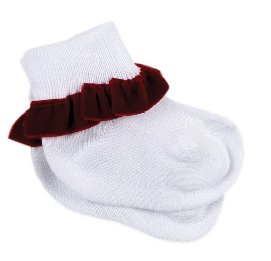 Calzini in caldo cotone con volant vellutino CI4300PV 2
